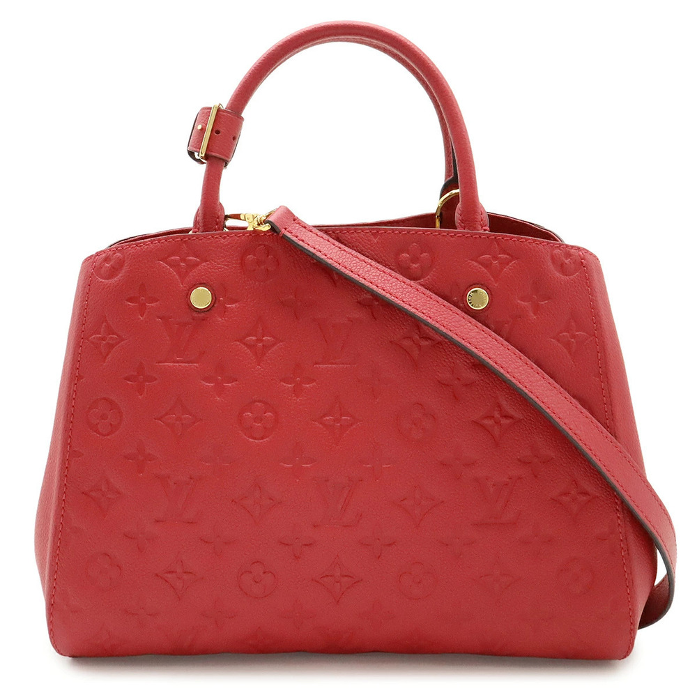 LOUIS VUITTON Monogram Empreinte Montaigne 2way Shoulder Bag Dahlia Fuschia Pink